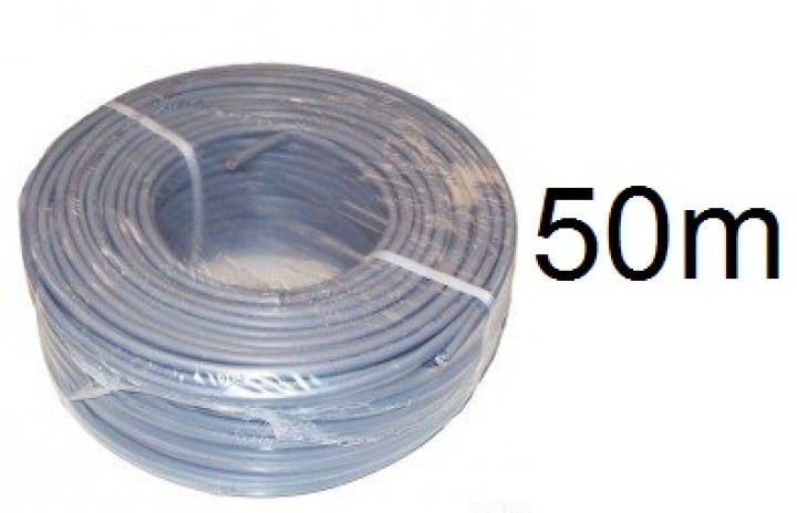 Electrical cable 50 m son 2 0.75 mm2 pvc flexible gray power supply vvf2x075g cae - 1