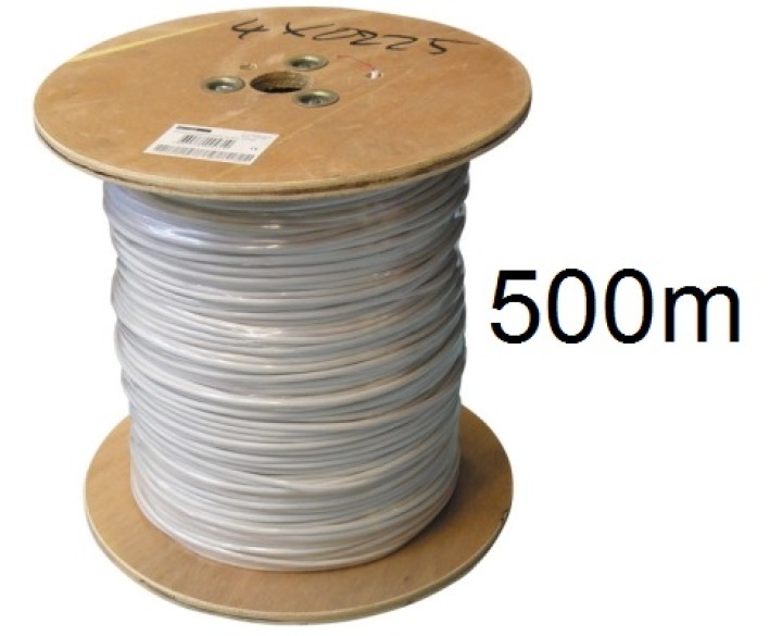 Sheathed flexible cable, 6x0.22 ø4.5mm, white, 500m phone cable fire alarm cable signal cable sheathed cable burglar alarm wire 