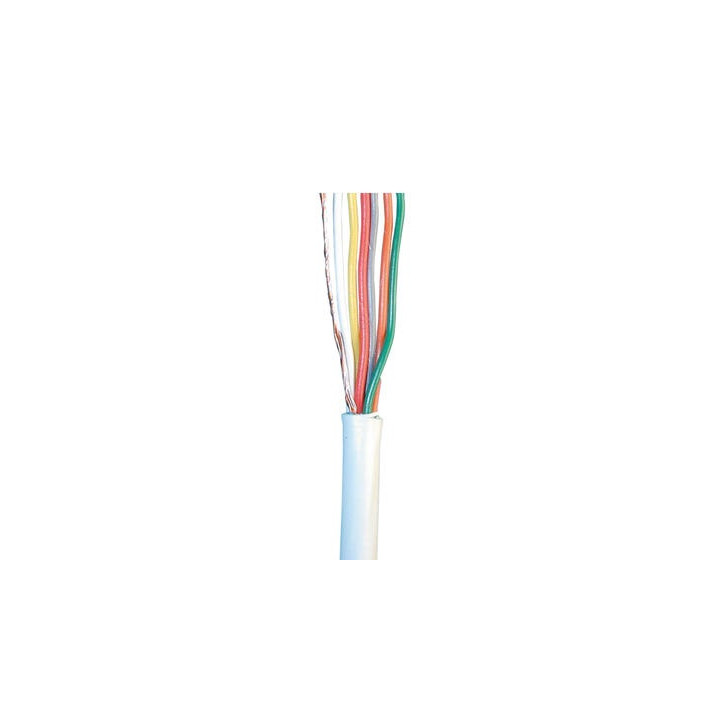 Sheathed flexible cable, 6x0.22 ø4.5mm, white, 500m phone cable fire alarm cable signal cable sheathed cable burglar alarm wire 