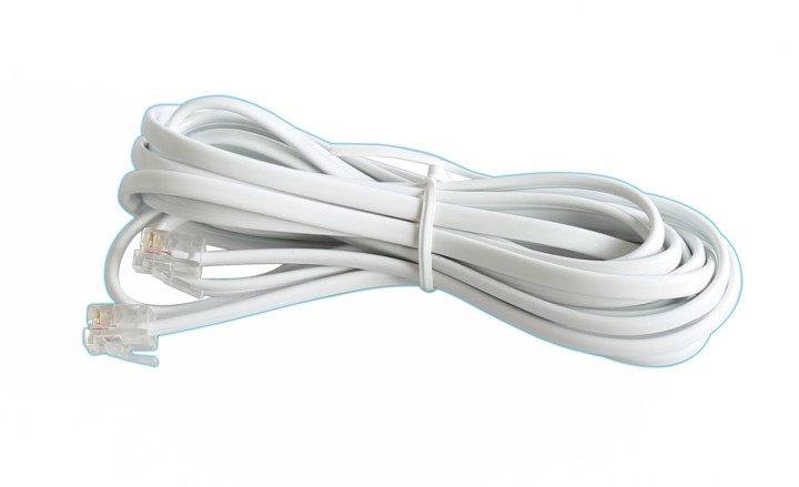 Cordone presa telefonica 3m rj11 verso rj11 6p 4c per telefono (rjrj3m) jr international - 1