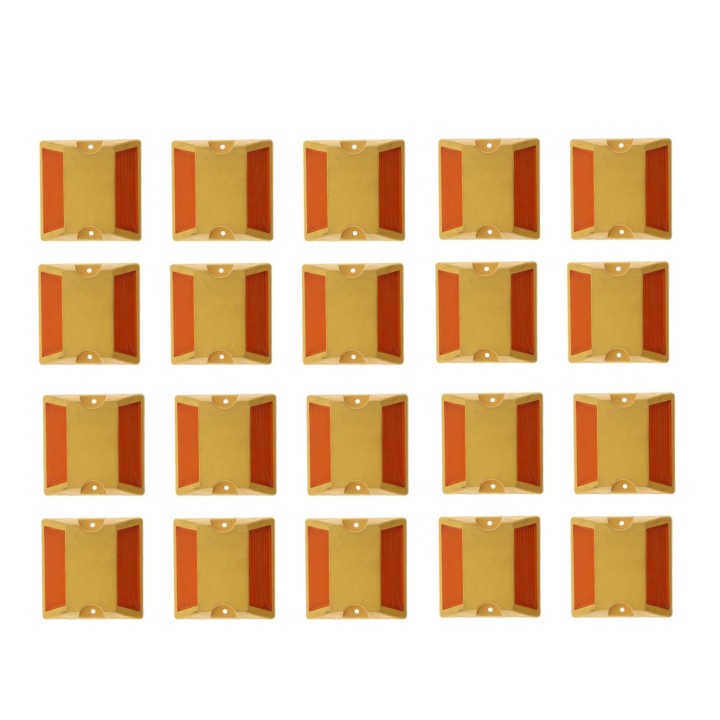 Riflettore plastico strada strada doppio adesivo retro riflettente se91 marcatura sicurezza stradale
