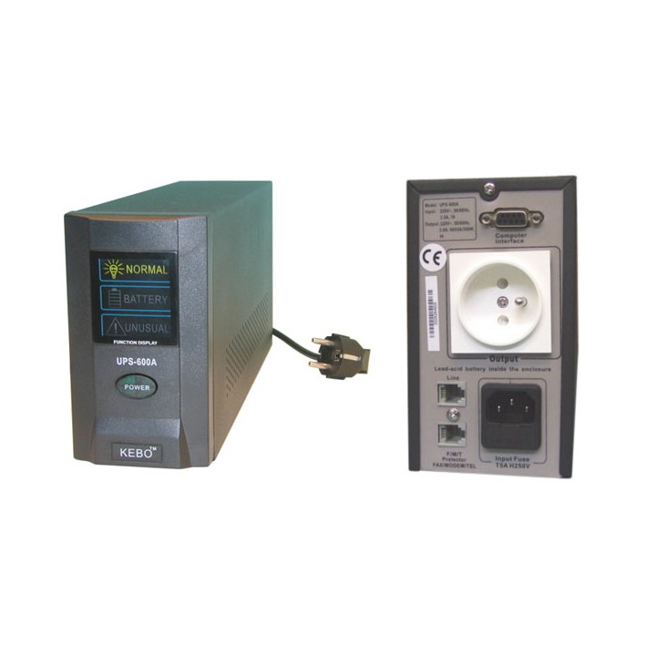 5 Inversor electrico de corriente 220vca 600va ups 600m entregado con bateria recargable jr international - 1