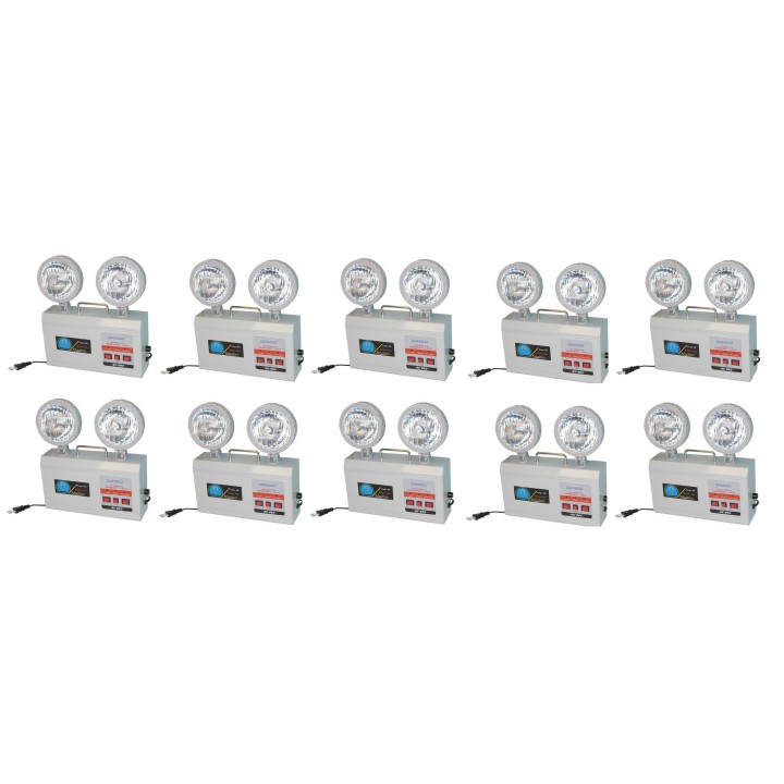 10 Illuminazione di emergenza 220vca 2x4.5w dx 933 batteria jr international - 2