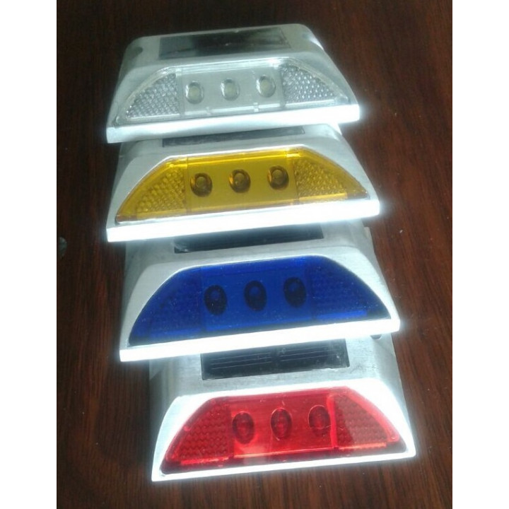 Led de carretera solar stud y jardín camino catódica ip66 rojo amarillo verde azul elección