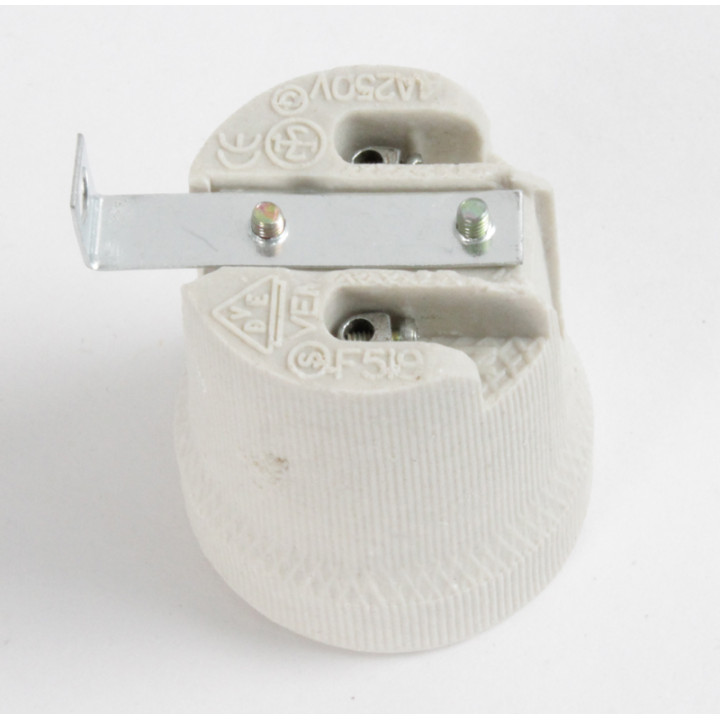 Socket ceramic porcelain bulb e27 100w 250v 4a jr international - 2