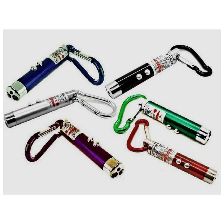 Laserpointer 3 in 1 schwarz pocket uv-lampe lichtstrahl, weiß taschenlampe rot 150m hama - 2
