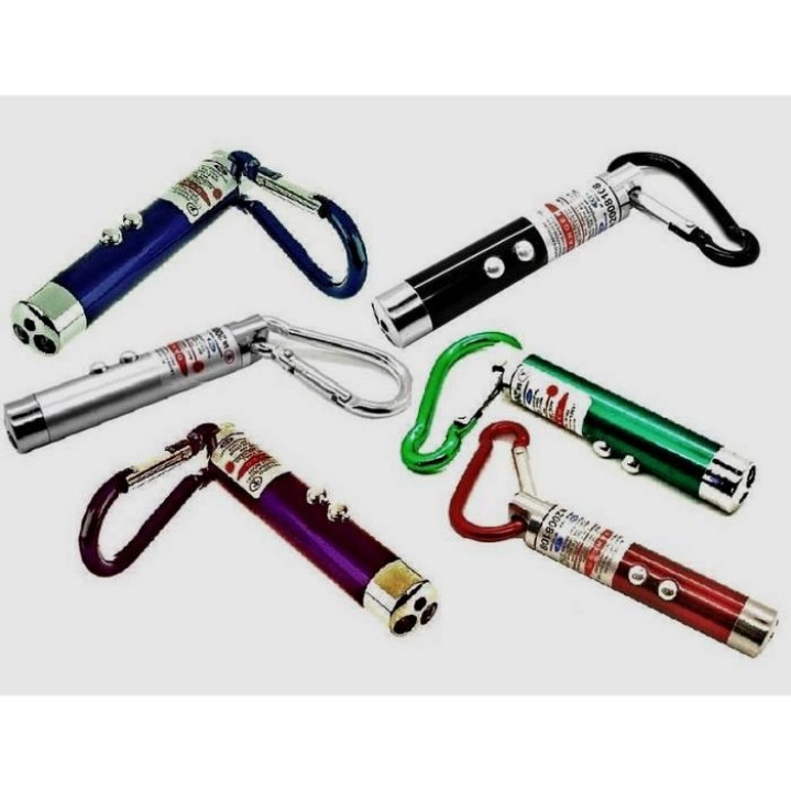 Puntero láser negro 3 en 1 pocket uv lámpara de haz de luz blanca linterna roja 150m hama - 2