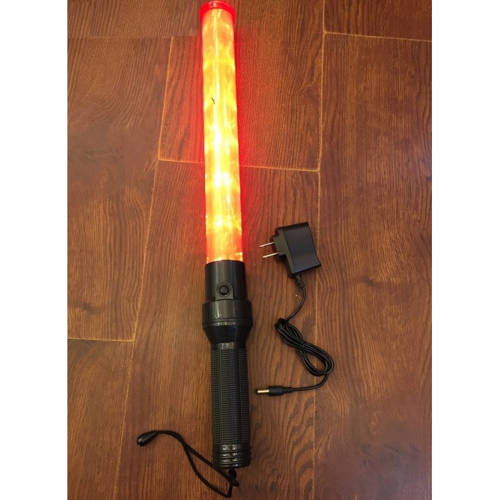 20 Baton luce GM torcia ricaricabile rosso segnalazione polizia stradale aereo aeroplano jr  international - 1