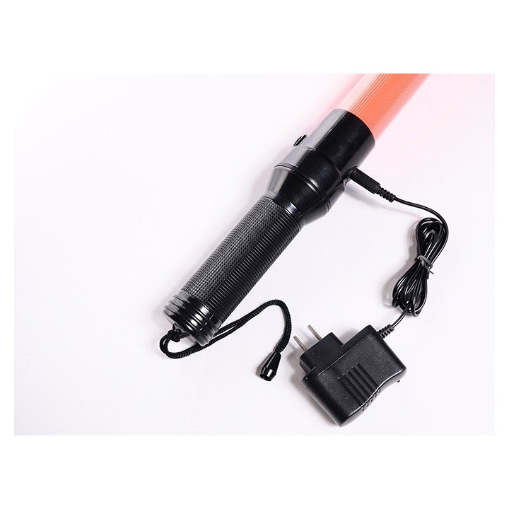 20 Baton rechargeable torch light red traffic signaling plane car road policing jr  international - 6