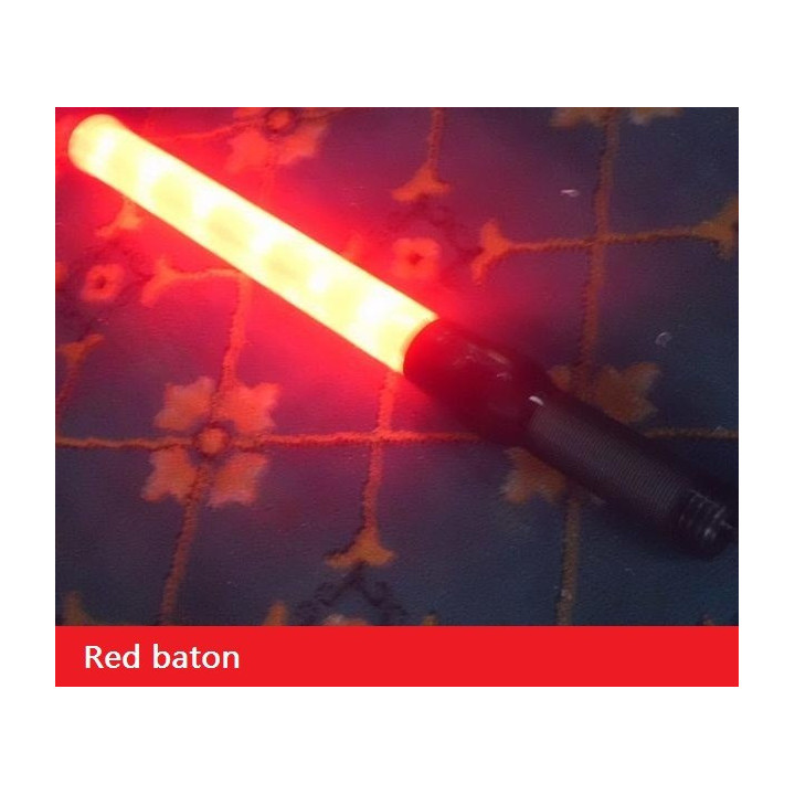 20 Wiederaufladbare Taschenlampe rot Signalisierungsverkehr Flugzeug Auto Straßenpolizei Baton jr  international - 17
