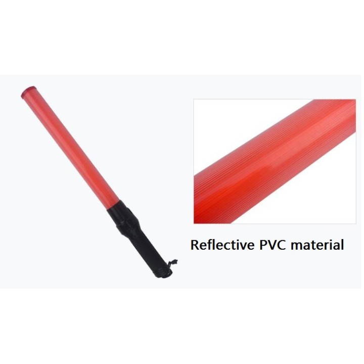 20 Baton linterna recargable roja del semáforo plano de señalización de carreteras coche policial jr  international - 18