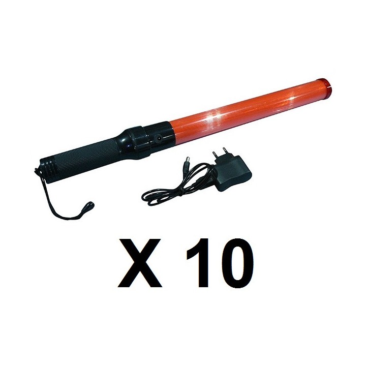 20 Wiederaufladbare Taschenlampe rot Signalisierungsverkehr Flugzeug Auto Straßenpolizei Baton jr  international - 20