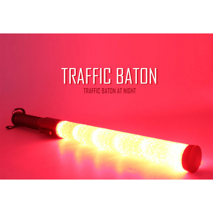 50 Baton linterna recargable roja del semáforo plano de señalización de carreteras coche policial jr  international - 2