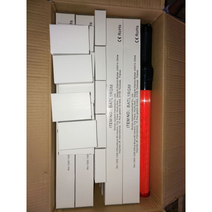 50 Wiederaufladbare Taschenlampe rot Signalisierungsverkehr Flugzeug Auto Straßenpolizei Baton jr  international - 8