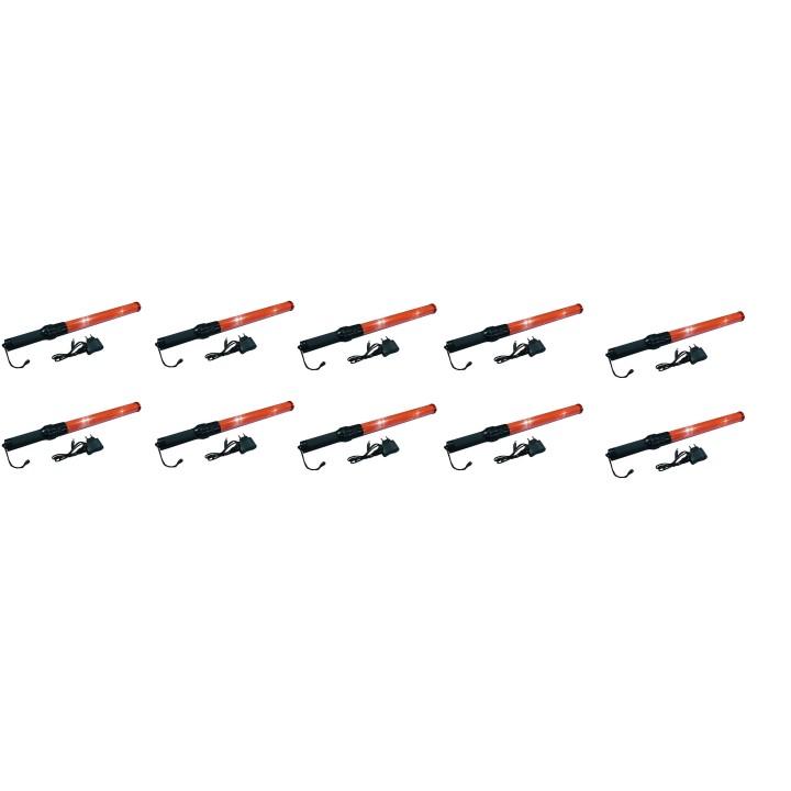 50 Baton linterna recargable roja del semáforo plano de señalización de carreteras coche policial jr  international - 21