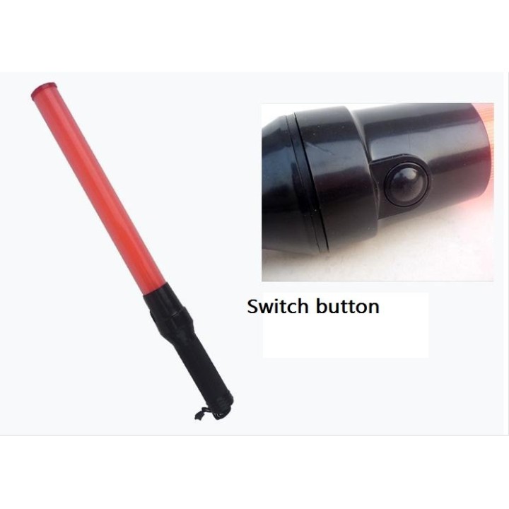 100 Baton linterna recargable roja del semáforo plano de señalización de carreteras coche policial jr  international - 16