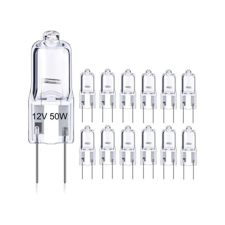 2 X Lámpara halógena de luz bombilla de iluminación 12v 50w GY6.35 gu4
