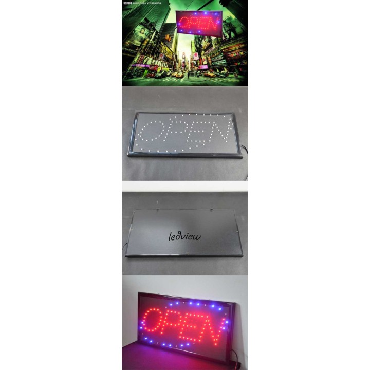 Open-led-display 48 x 25 x 3cm neon 230v 240v 110v 220v shop jr international - 2
