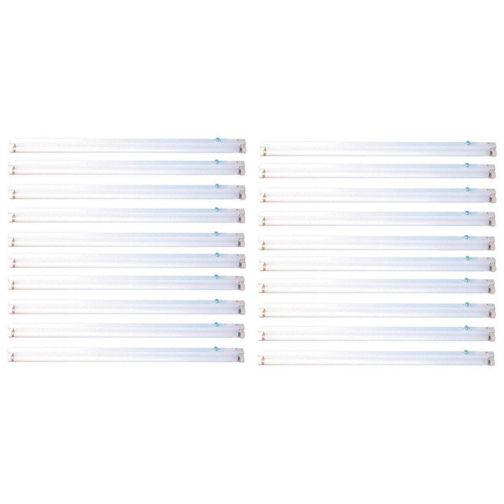 Regleta fluorecente 220vca + tubo fluorescente blanco 1,20m