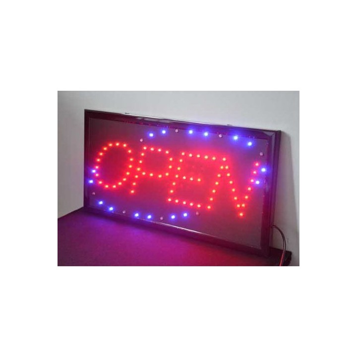 Open-led-display 48 x 25 x 3cm neon 230v 240v 110v 220v shop jr international - 3