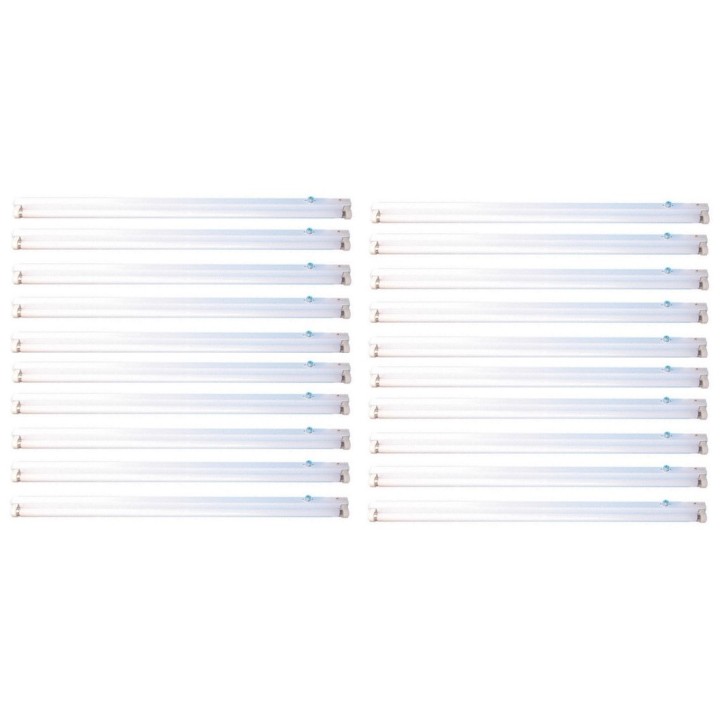 50 Portatubo fluorescente 220vca + tubo fluorescente bianco 1.20m neon fluorescente illuminazione jr international - 3