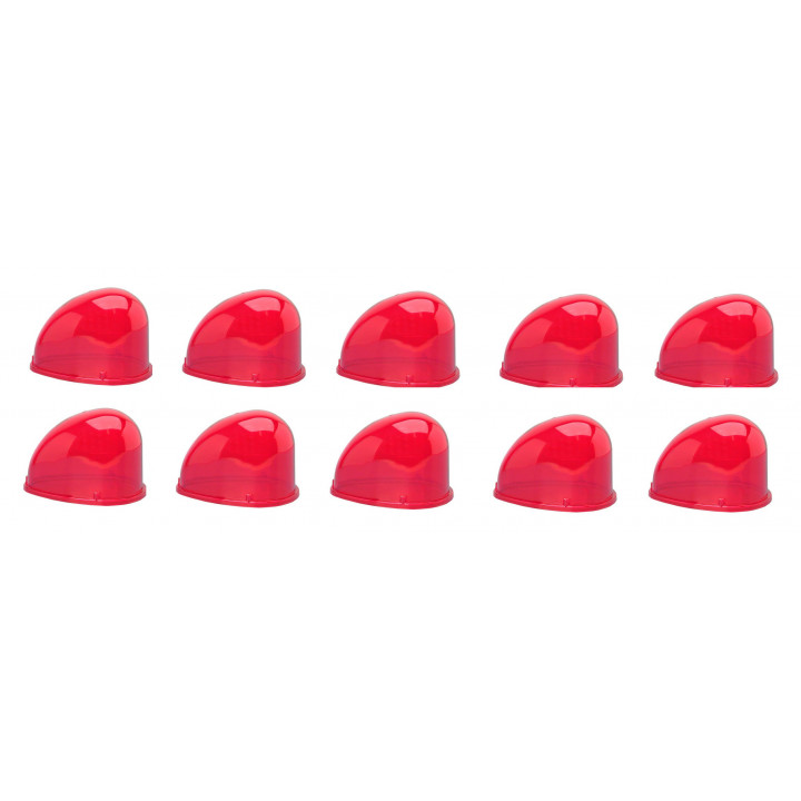 10 Cupolino rosso per girofaro gmg12r sirene cupolini rossi rotatorio auto segnaletica jr international - 2