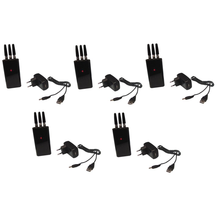 5 Cellulare GSM jammer 23g portata 10m contro smartphone iphone PHS BlackBerry CDMA jr international - 2