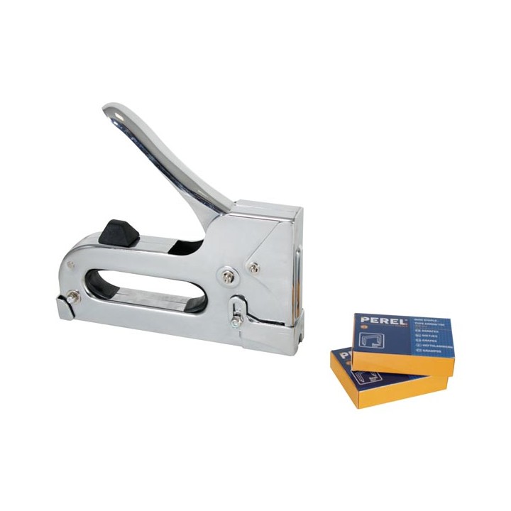 Cucitrice in metallo per punti tipo perel hst50g 14 millimetri 6mm freccia t50 velleman - 1