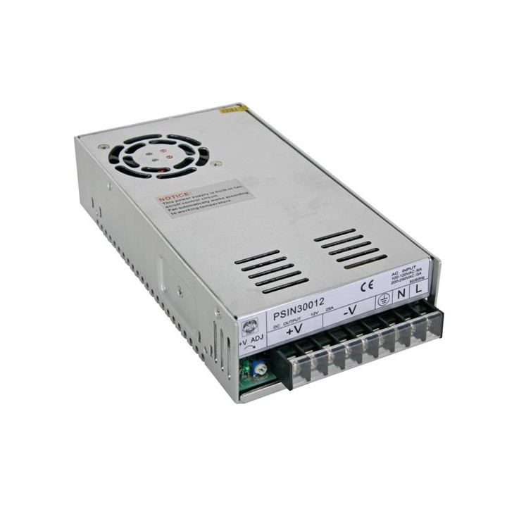 Switching power supply 110v 220v 25a 300w 12vdc 85 to 264vca closed frame psin30012 jr international - 4