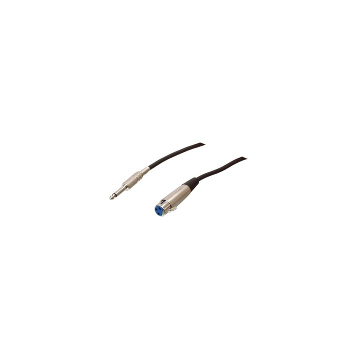 Unbalanced microphone cable 6.35mm mono male to female xlr 6m cable - 431/6 konig - 1