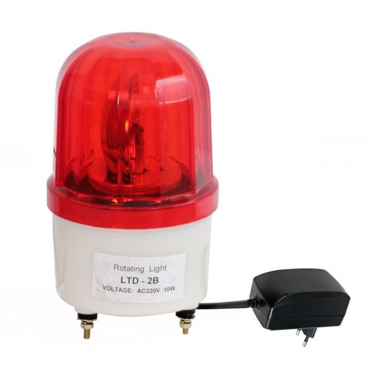 Girofaro electrico fijo rojo 220vca 10w (fijación con tornillos) senalizacion luminosa iluminacion jr international - 1