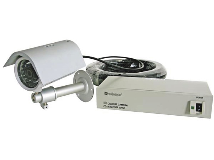 Wasserdichte 1 3'' ccd ir farbkamera mit s w nachtsicht velleman - 1