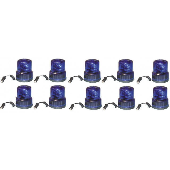 10 Girofaro magnetico 12vcc blu (sc782) dl80 girofari elettrici magnetici colore blu jr international - 4
