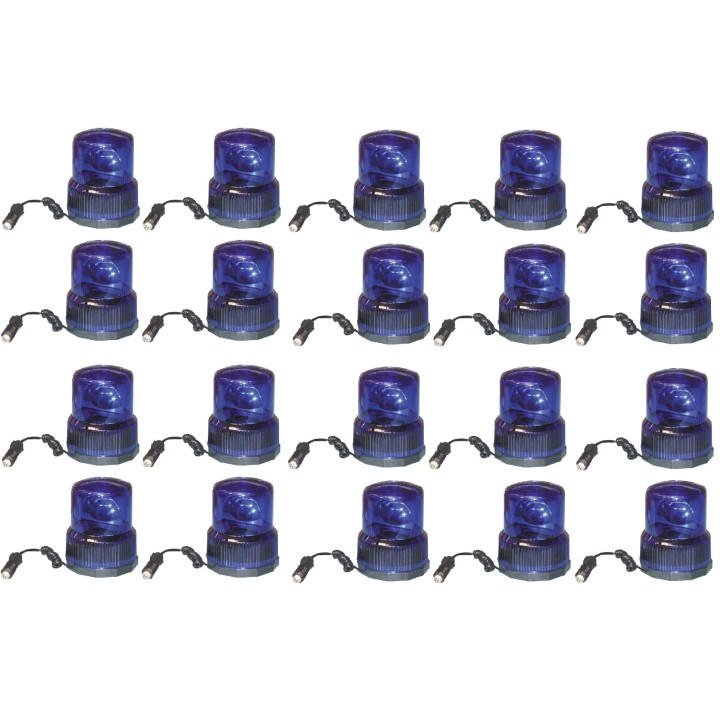 20 Girofaro magnetico 12vcc blu (sc782) dl80 girofari elettrici magnetici colore blu jr international - 5