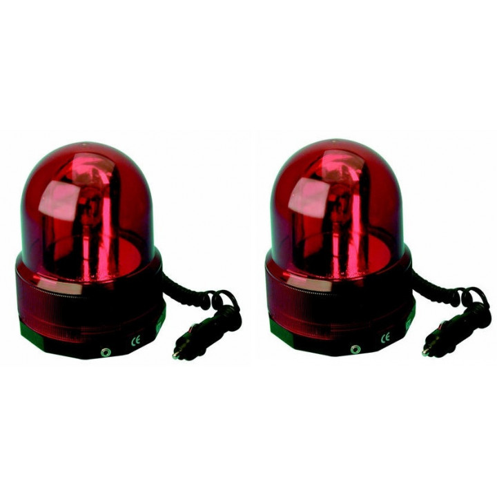 10 Girofaro magnetico 12vcc rosso (sc782) dl80 girofari elettrici magnetici colore rosso jr international - 3