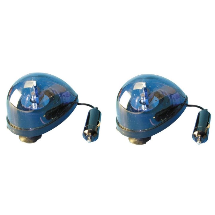 2 Girofaro a ventosa 12vcc 5w blu dl60 girofari elettrici a ventosa colore blu jr  international - 3