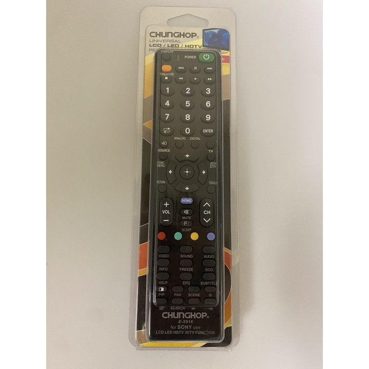 Telecommande universelle e-s916 pour television sony lcd led hdtv