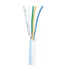 Cable flexible 4 x 0,22 blindado blanco ø4mm (100 metros) para central de alarma sistemas seguridad alarma conexiones