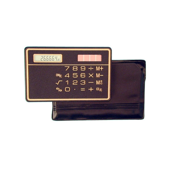 200 Slim Credit Card Calculator Solar Power Pocket Novelty Small Travel Compact electronic solar powered jr international - 1