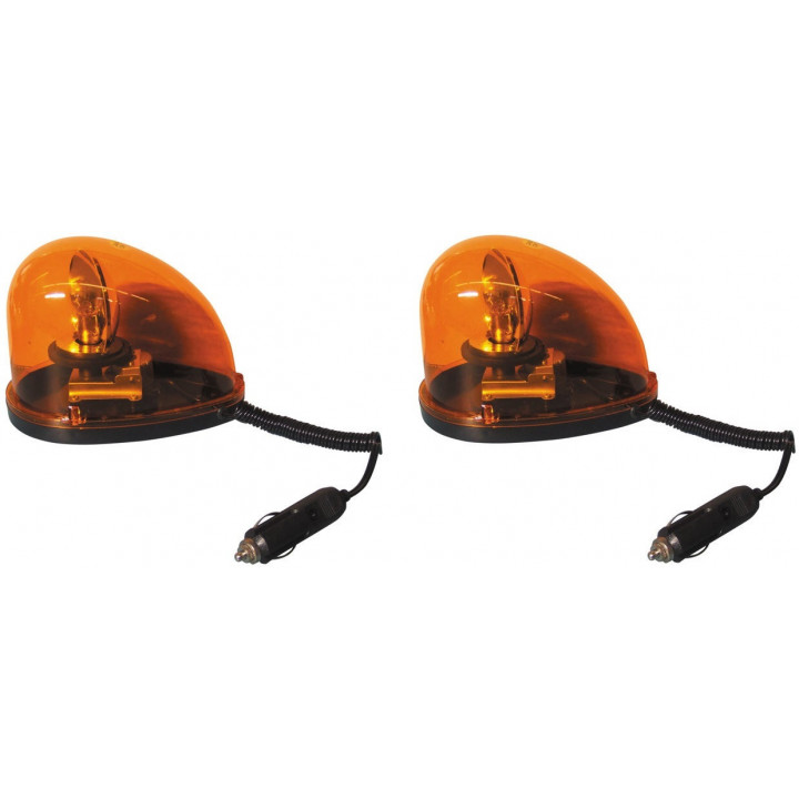 2 Rundumleuchte 24vcc 20w magnetische elektrische rundumleuchte  signaltechnik tropfen wasser orange farbe