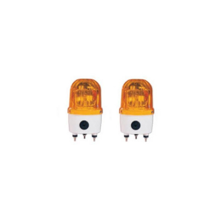 2 Electrical rotating light 24vdc 10w amber fixed rotating light (fixation by screw) jr international - 1