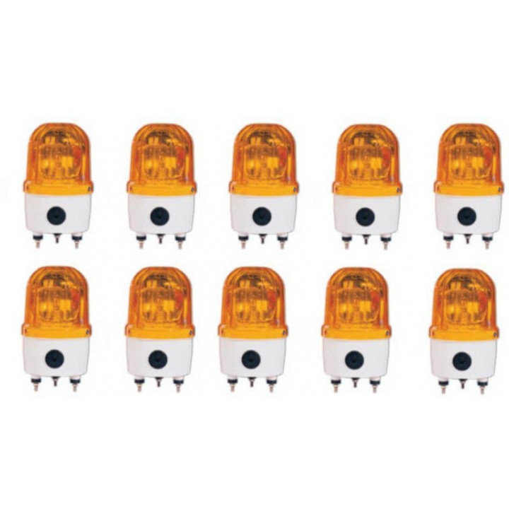 10 Rundumleuchte 24vcc befestigte lampe 10w bernsteingelb befestigung per schraube farbe amber jr international - 1