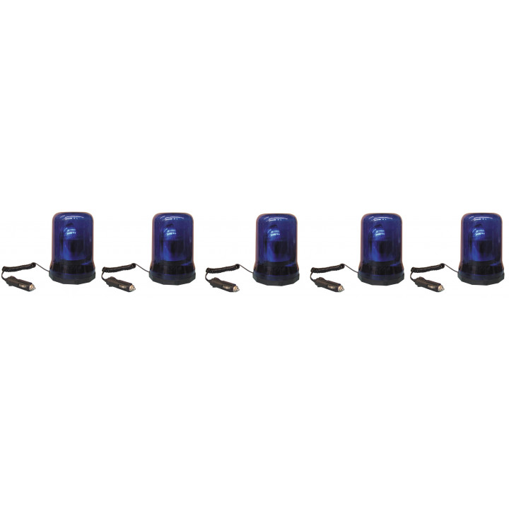 5 Girofaro magnetico 12vcc blu (sc782) dl80 girofari elettrici magnetici colore blu jr international - 1