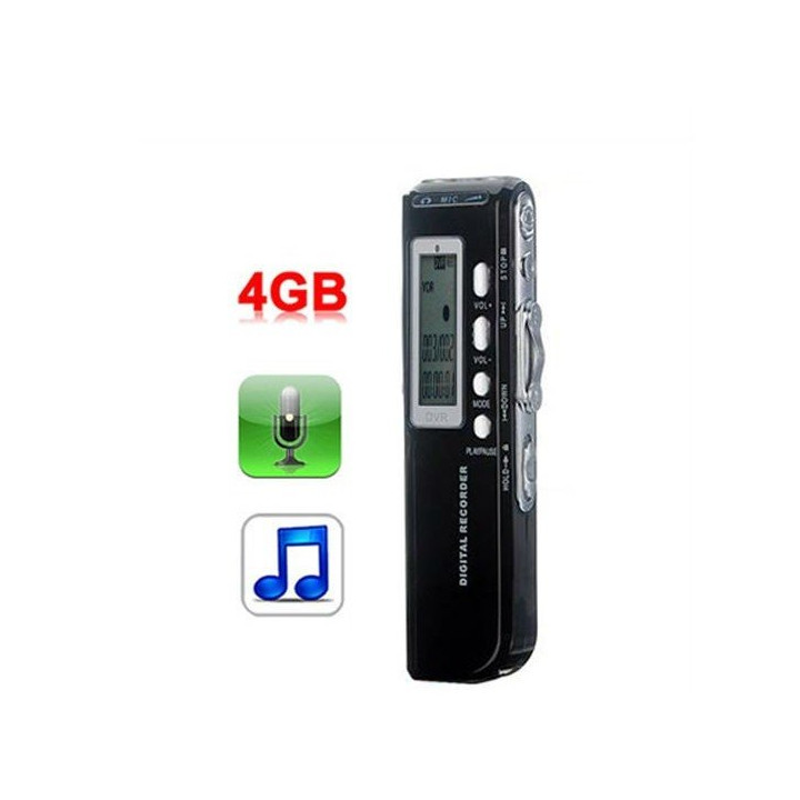 Digital voice recorder 4gb micro mp3 + analog + hohe qualität der aufnahme telefonisch option jr international - 1