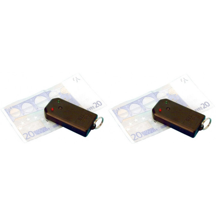 2 Detector billetes falsos con pilas pequeno modelo deteccion falsas monedas y falsos billetes detector falsa jr international -