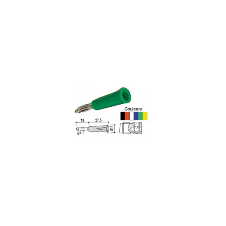 Modulo di contatto pjp ø 4 mm maschio a banana nero co1060n jr  international - 1