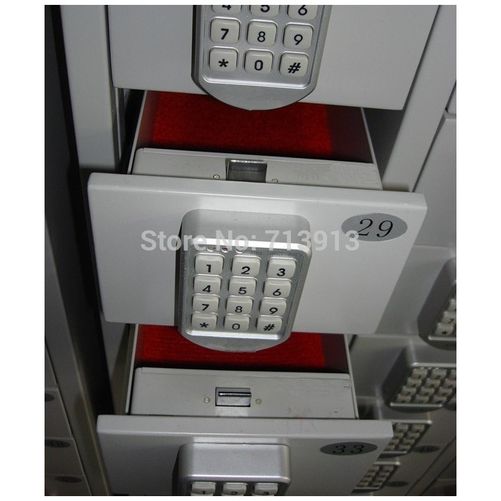 Silber Metall Türschlösser Elektronischer Passwort Tastatur locker Digitale Gehäuseschloss für Garderobenschrank Bürohotel