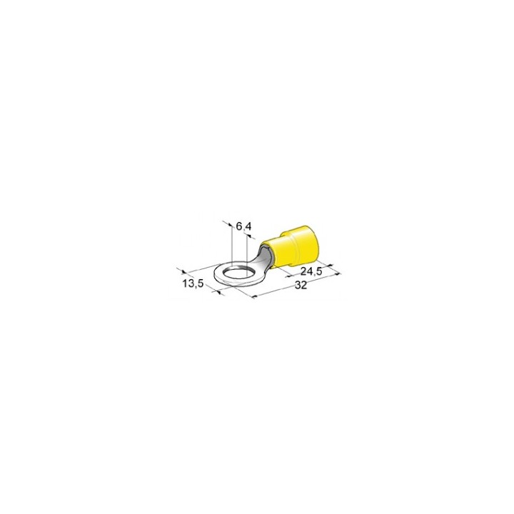 Turno 6 millimetri faston giallo jr  international - 1