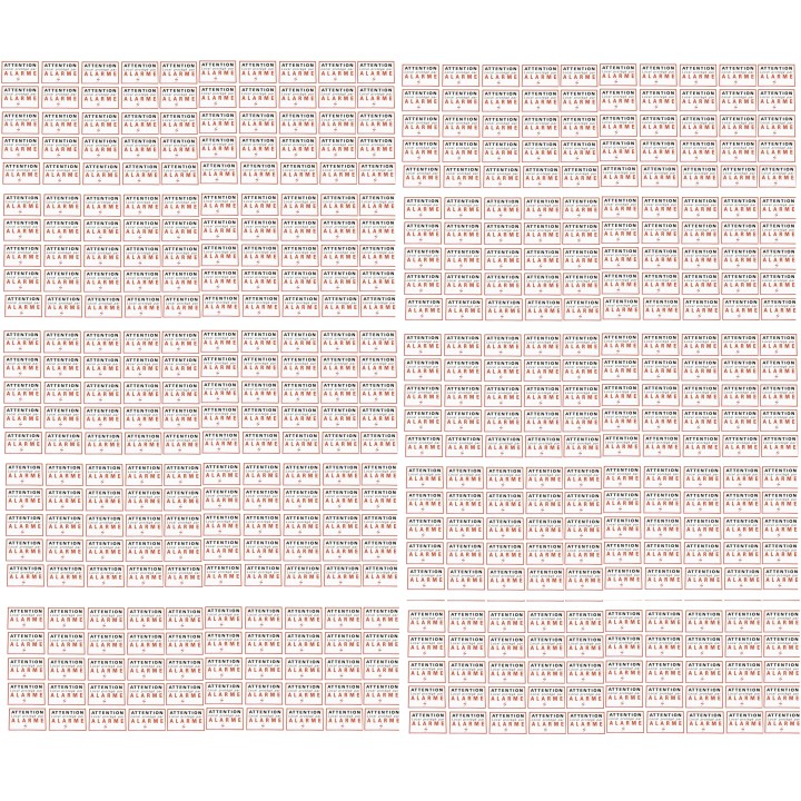500 adhesive labels signaling security alarm sticker autocolant deterrent protection jr international - 2