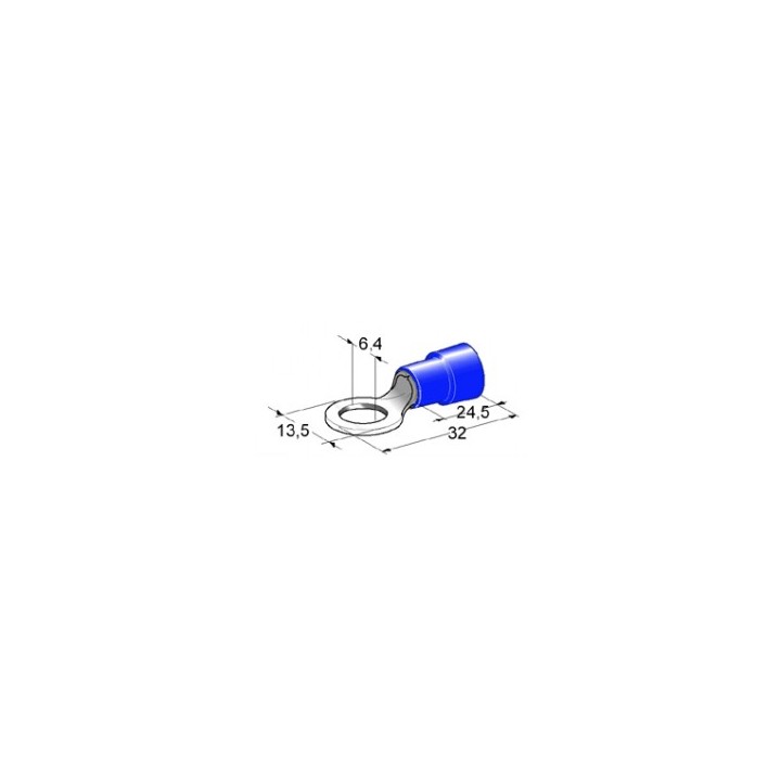 Lote de 10 vainas de 6 mm redondo azul playa coir2565vg-b cen - 1